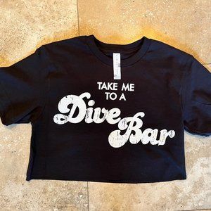 Funny Dive bar crop top